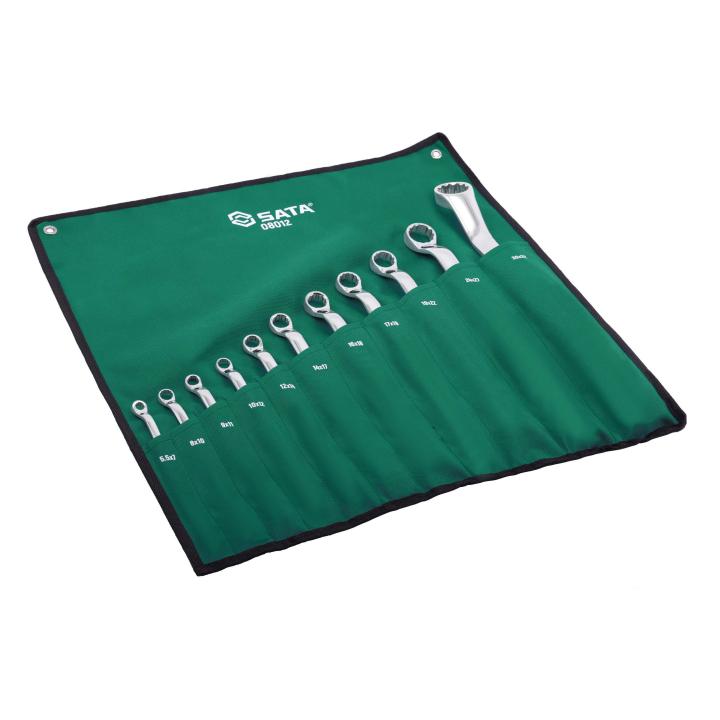 Image of 10 Pc. Metric Double Box End Wrench Set - SATA