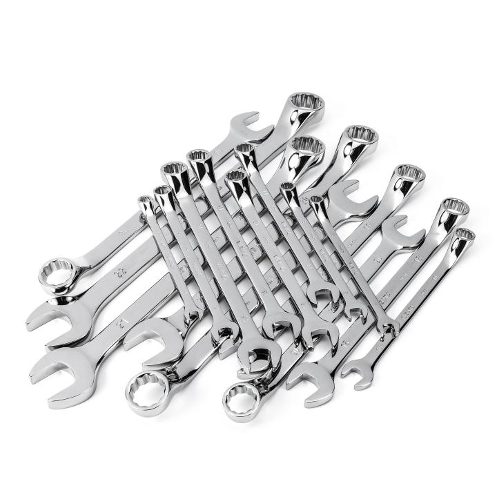 17 Pc. Metric Offset Combination Wrench Set - SATA