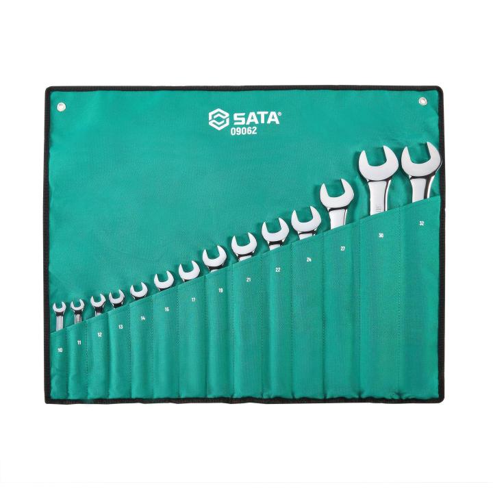 Image of 14 Pc. 12 Point Metric Combination Wrench Set - SATA