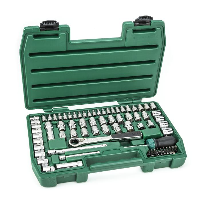 Image of 80 Pc. 1/4" and 3/8" Drive 6 Point Metric/SAE Pass-Thru™ Socket Set - SATA