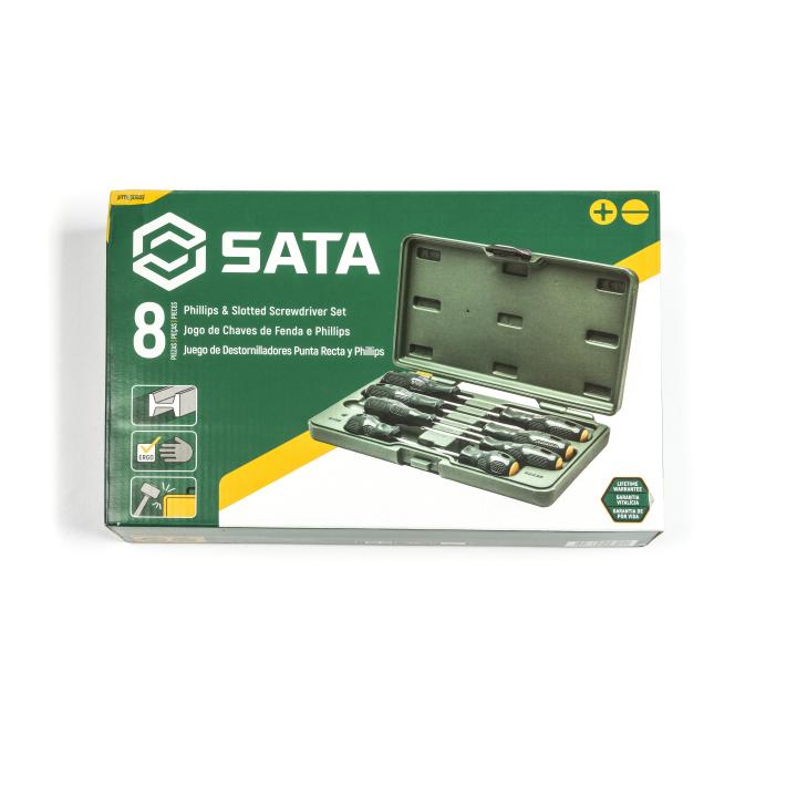 Image of 8 Pc. Phillips®/Slotted Screwdriver Set - SATA