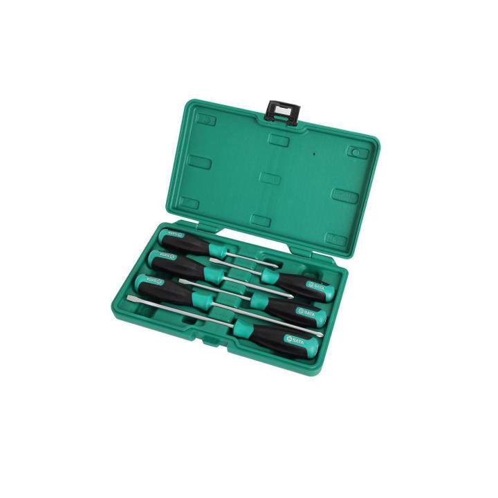 Soft grip outlet screwdriver set