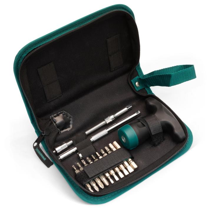 Image of 24 Pc. Ratcheting T-handle Screwdriver Set - SATA
