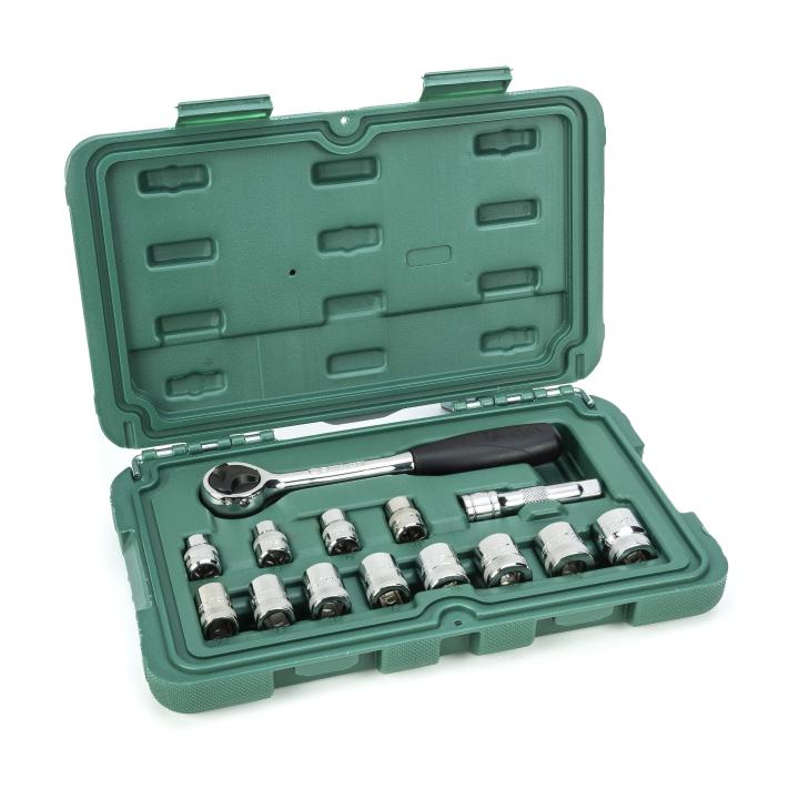 Image of 14 Pc. 3/8" Drive 6 Point Metric Socket Set - SATA