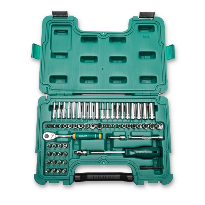 No.93656 - 56 Piece 3/8" Drive SAE & Metric Socket Set (6 Point