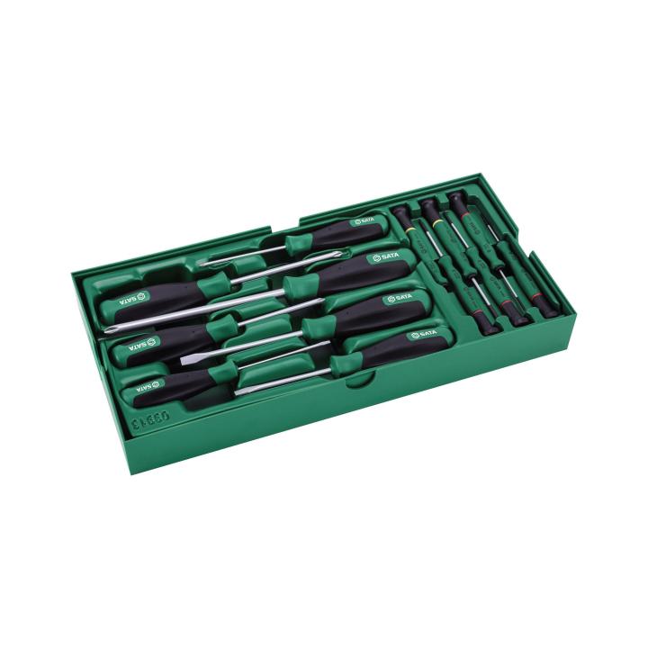 Image of 13 Pc. Combination Screwdriver Tray Set - SATA