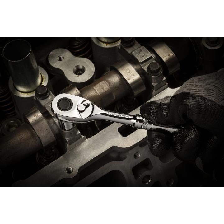 Image of 1/4" Drive 72-Tooth Quick Release Polished Handle Ratchet - SATA