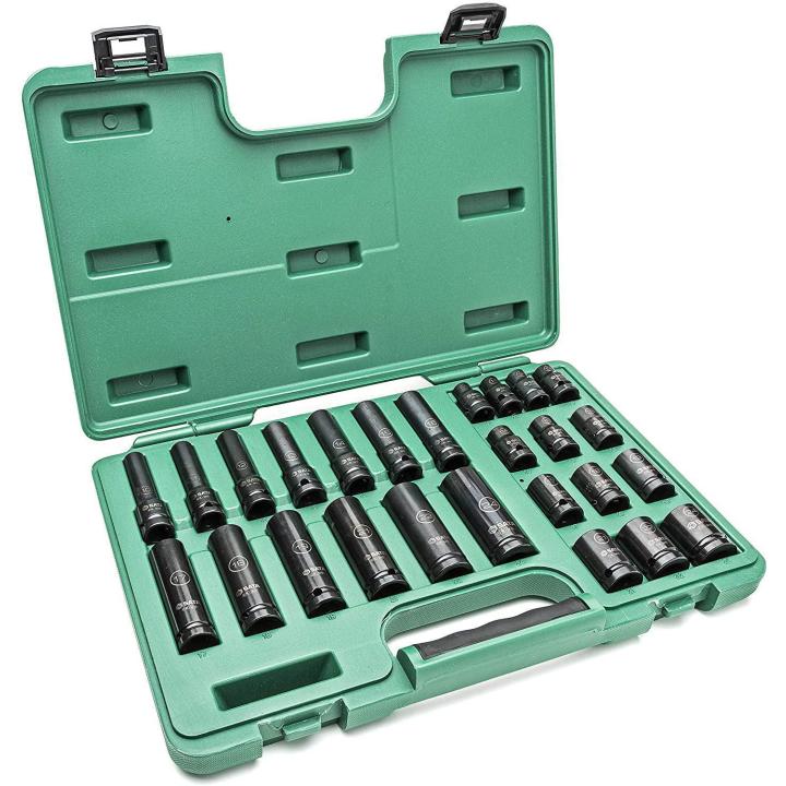Image of 26 Pc. 1/2" Drive Standard and Deep Thin-Wall Socket Set - SATA