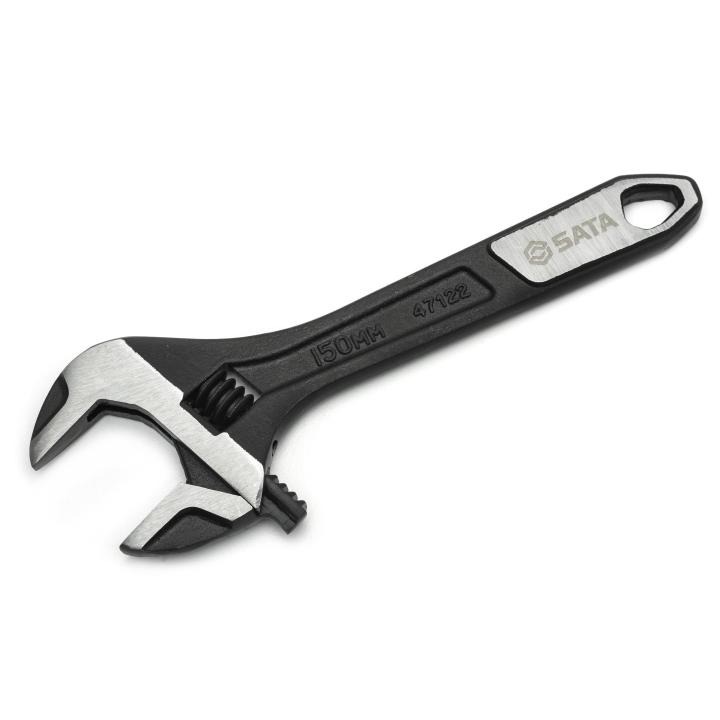Image of Black Oxide Extra-Wide Jaw Adjustable Wrenches - SATA