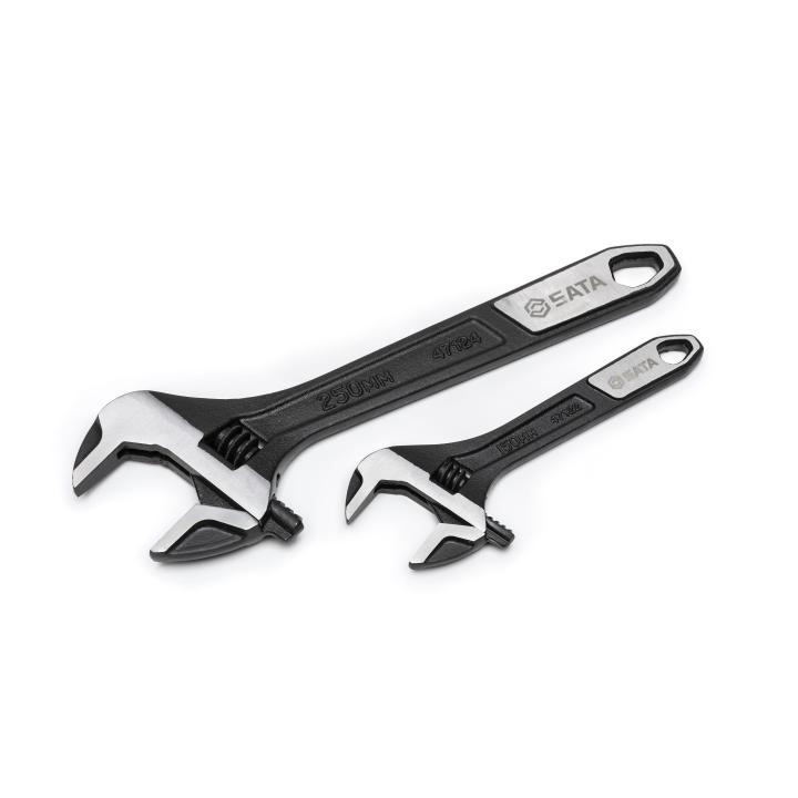 Wide Jaw Adjustable Wrench 2Pc. Set (6" and 10") SATA