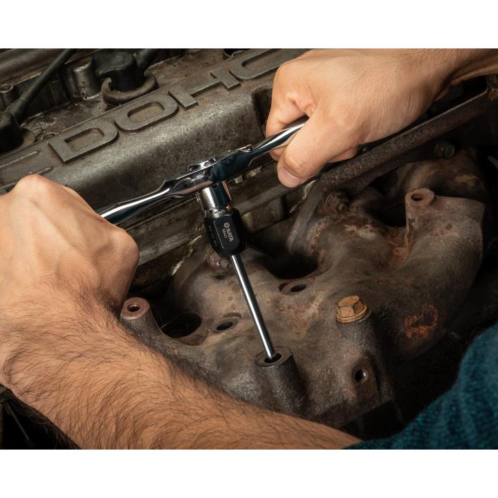 Image of 5 Pc. 3/8" Drive Medium Ratcheting Tap and Die Set with T-Handle - SATA