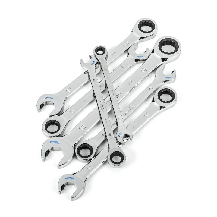 Image of 7 Pc. Metric Double Ratcheting Combination Wrench Set - SATA