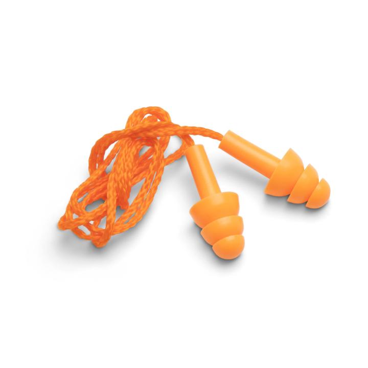 Silicone Earplugs, Corded - 10 Pairs - SATA