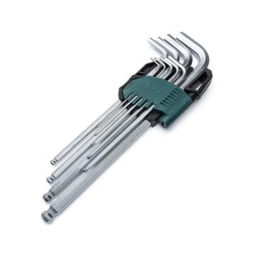 Image of 9-Key Extra Long Arm Ball End Hex Key - SATA