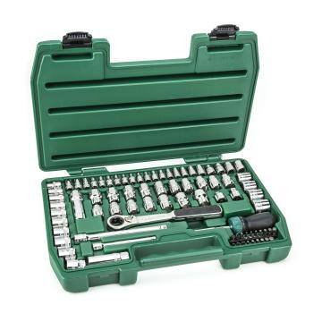 Image of 80 Pc. 1/4" and 3/8" Drive 6 Point Metric/SAE Pass-Thru™ Socket Set - SATA