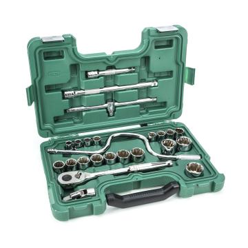 23 Pc. 1/2" Drive 6 Point Metric Socket Set - SATA