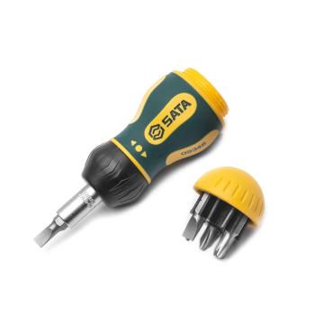 Image of 6 Pc. Stubby Ratcheting Screwdriver Set - SATA