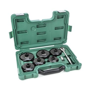 Image of 8 Pc. 72-Tooth End Cap Oil Filter Wrench Set - SATA