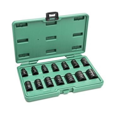 Image of 14 Pc. 1/2" Drive Shallow Thin-Wall Socket Set - SATA