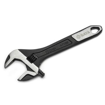 Image of Black Oxide Extra-Wide Jaw Adjustable Wrenches - SATA